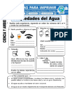 Ficha de Propiedades Del Agua para Segundo de Primaria