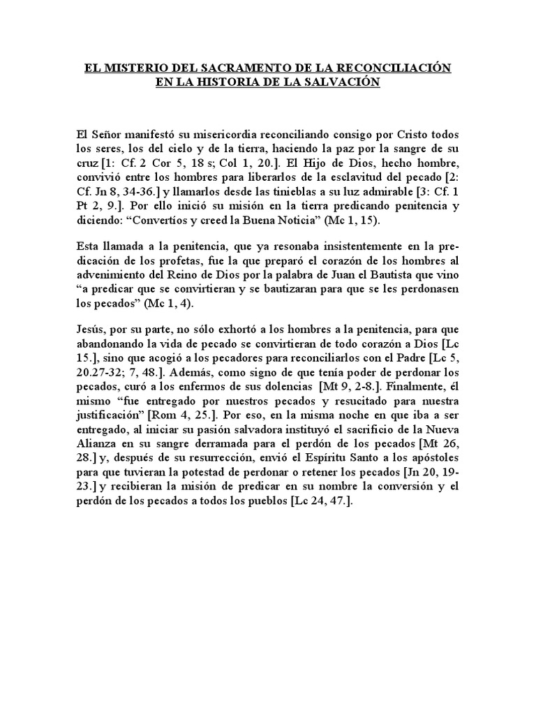 Sacramentos de Reconciliación y Penitencia | PDF | Cristo (título) | Pecado