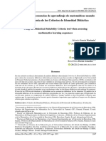 Evaluacion de Secuencias de Aprendizaje de Matematicas Usando La Herramienta de Los Criterios de Idoneidad Didactica