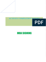 Moa Signing: Activity Completion Report