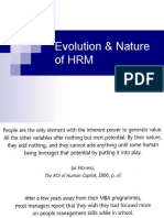 Evolution & Nature of HRM
