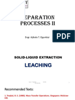 Week 5 - Solid-Liquid Extraction (Leaching) - Updated