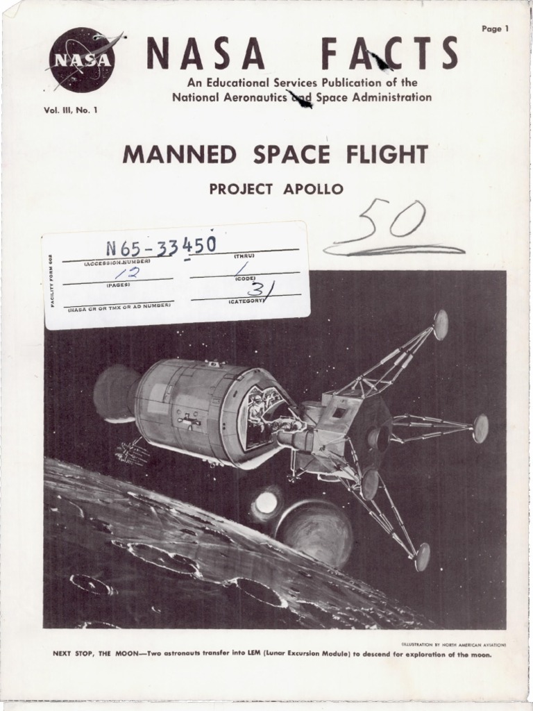 Nasa Facts Manned Space Flight Project Apollo Pdf Apollo Program
