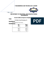 Problem Based Learning #4: University of Engineering and Technology Lahore