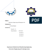 Subject:: Maintenance Engineering and Management Lab