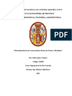 Informe de Laboratorio Determinacion de Caracteristcas Fisicas de Frutas