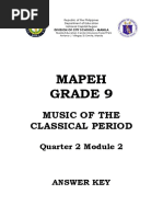 MAPEH-GRADE-9-L Music - 2020 Answer Key