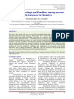 Dominating Feelings and Emotions Among Persons With Somatoform Disorders