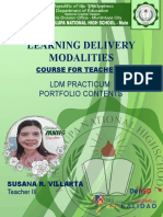 Learning Delivery Modalities: LDM Practicum Portfolio Contents