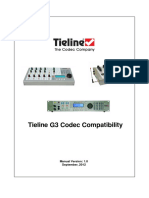 Tieline G3 Codec Compatibility: Manual Version: 1.0 September, 2012