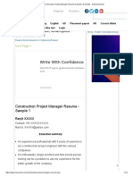 2 Construction Project Manager Resume Samples, Examples - Download Now!