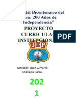 Proyecto Educativo Institucional de la IEP 72046 de Chacamarca - Samán (2021-2023