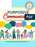 Purposive Communication - Module 1 - WM