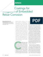 Concrete Coatings For Mitigation of Embedded Rebar Corrosion