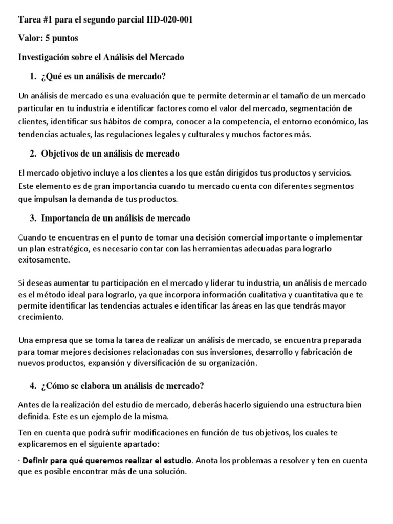 Tarea #1 para El Segundo Parcial | PDF | Mercado (economía) | Oferta ...