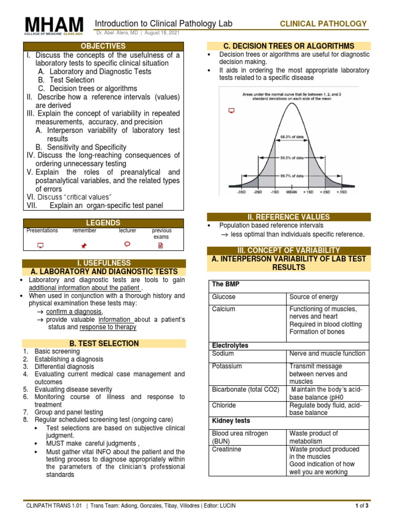 Clinpath Lab PDF Sensitivity And Specificity Medical Diagnosis