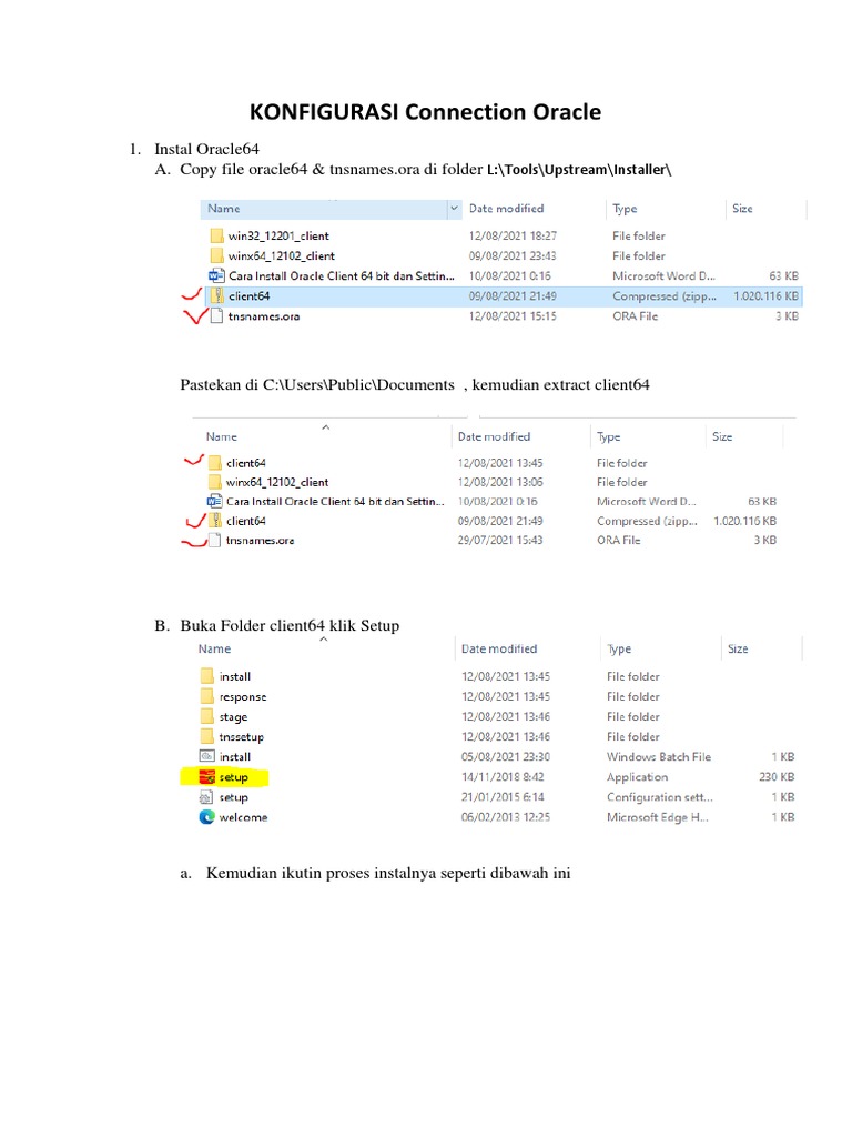 Guidline Connection Oracle | PDF