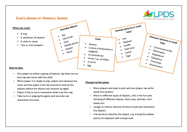 Fun Memory Game for All Ages | PDF