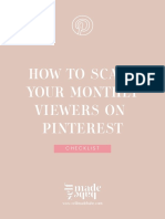 How To Scale Your Monthly Viewers On Pinterest: Checklist