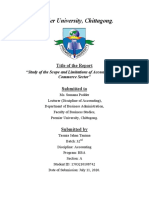 Term Paper Report on - “Study of Scope and Limitations of Accounting for E-Commerce Sector”