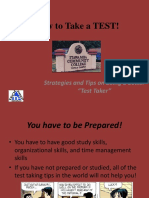 How To Take A TEST!: Strategies and Tips On Being A Better "Test Taker"