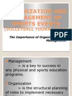 Organization and Management of Sports Events