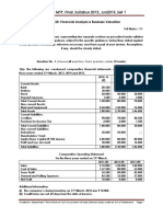 Answer To MTP - Final - Syllabus 2012 - Jun2015 - Set 1: Paper - 20: Financial Analysis & Business Valuation