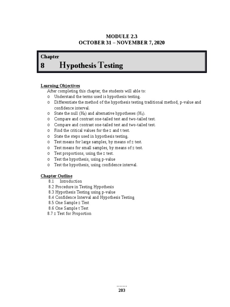 Hypothesis Testing Methods Explained | PDF | P Value | Statistical ...