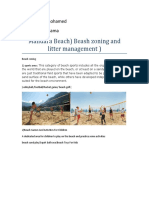 Mandara Beach) Beash Zoning and Litter Management) : Amira Mohamed Sagda Ossama