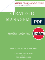 Strategic Management: Hawkins Cooker LTD