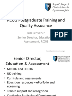 3 RCOG Postgraduate Training & QA KS