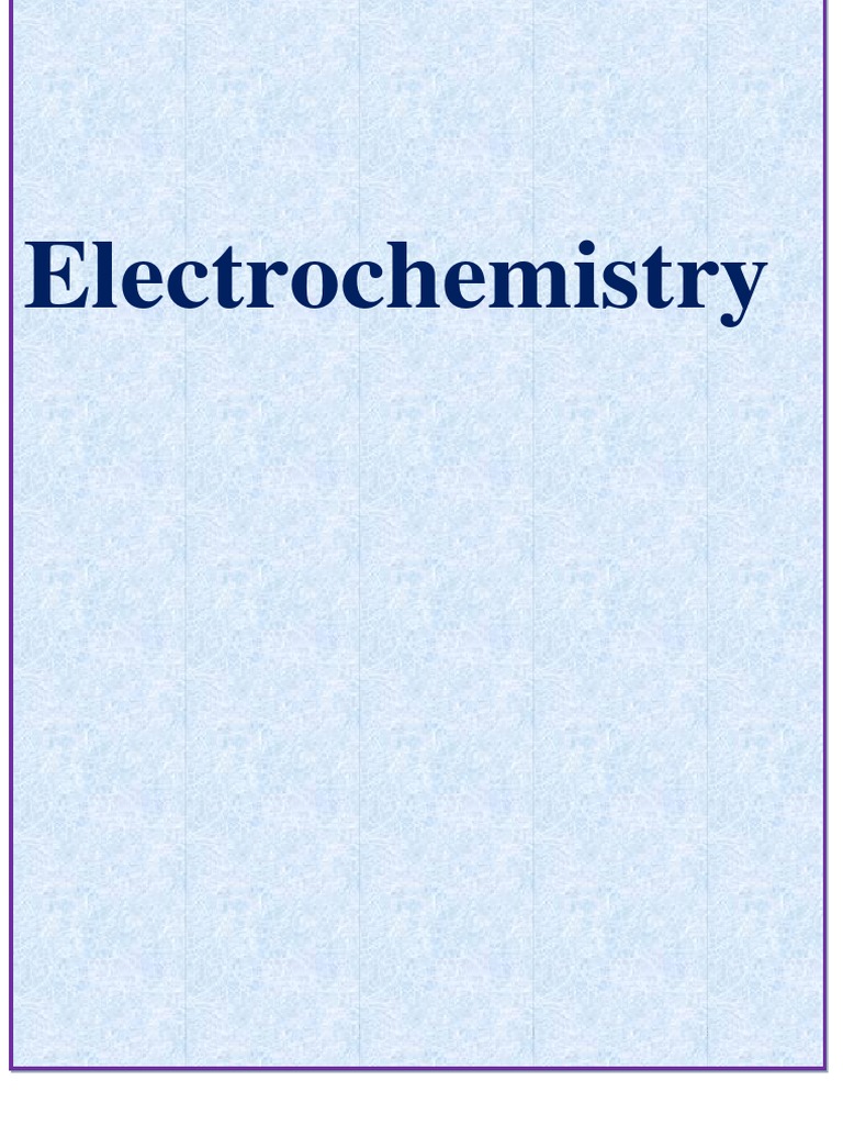 Electrochemistry All High School Revision Materials Are Available On