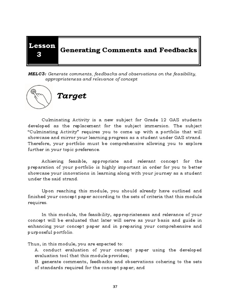 Culminating Activity Lesson 3 | PDF | Leadership | Evaluation