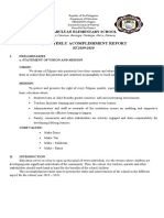 Cabuluan Es Quarterly Accomplishment Report 2019-2020