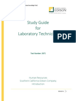 Study Guide For Laboratory Technician: Human Resources Southern California Edison Company