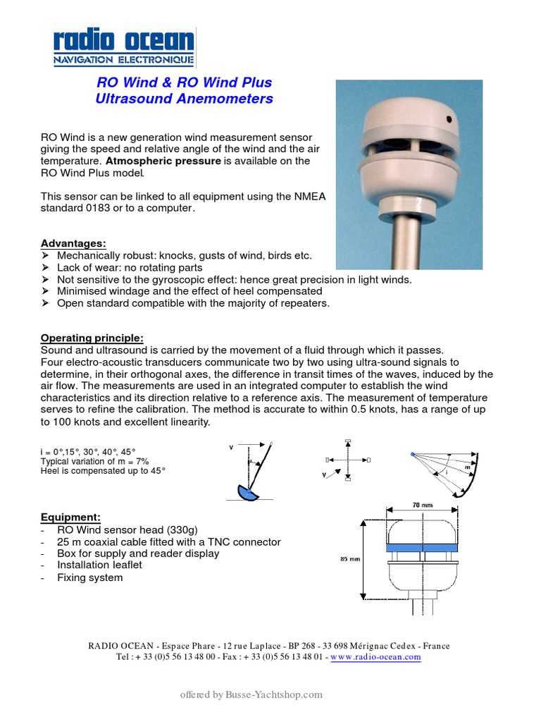 Wind & RO Wind Plus Ultrasound Anemometers Advantages Download Free