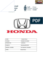 Honda Marketing Assignment