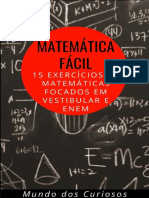 Matematica Facil - 15 Exercicios - Editora Mundo Dos Curiosos