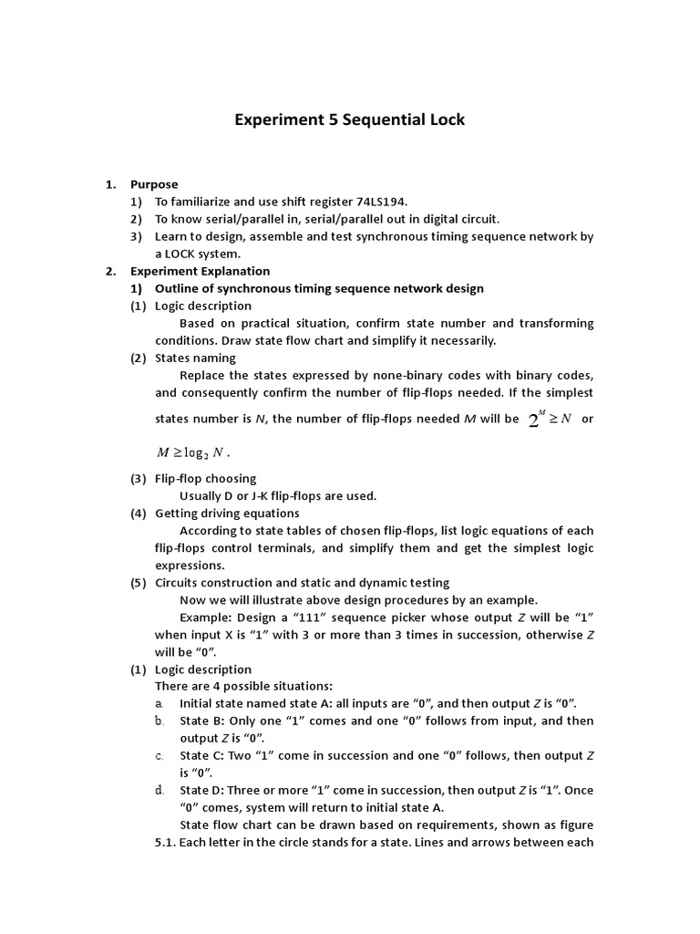 Sequential Lock Design and Testing | PDF | Logic Gate | Information Age