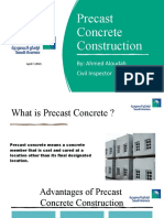 Precast Concrete Construction: By: Ahmed Aloudah Civil Inspector