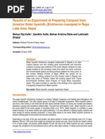 Download Results of an Experiment of Preparing Compost from Invasive Water hyacinth Eichhornia crassipes in Rupa Lake Area Nepal by Gandhiv Kafle SN52116832 doc pdf