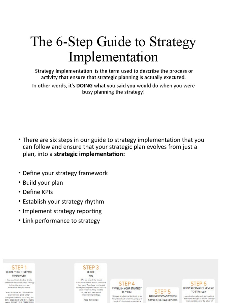6 Steps for Effective Strategy Implementation | PDF | Strategic ...