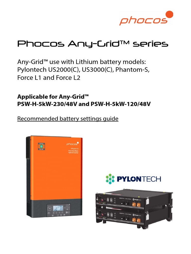 Any Grid PSW H Battery Settings For Pylontech Batteries 2021-01-20 ...