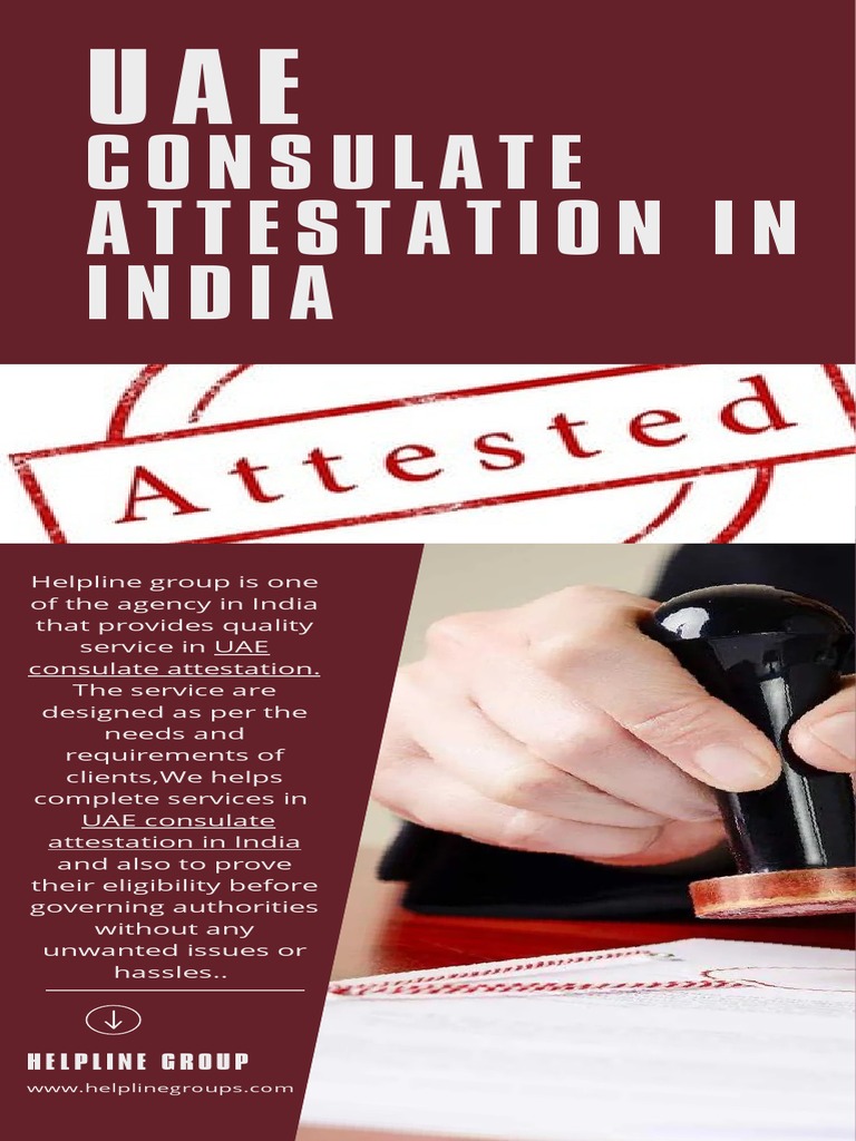UAE Consulate Attestation in India | PDF