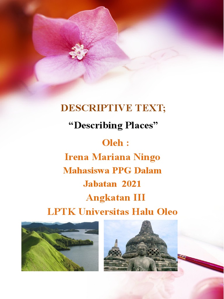 RPP Descriptive Text: Tempat Wisata | PDF | Seni & Disiplin Bahasa