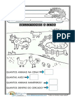 Alfabetização Matemática Contagem Número Quantidade Animais Mamíferos Aves