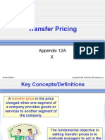 Transfer Pricing: Appendix 12A X