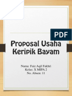Proposal Usaha Kripik Bayam