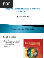 Computer Communication & Networks COMP 3112: Lecture # 01