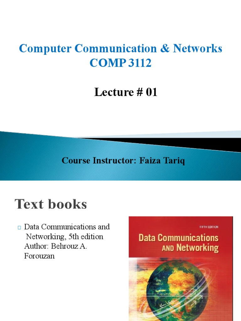 Computer Communication & Networks COMP 3112: Lecture # 01 | PDF ...